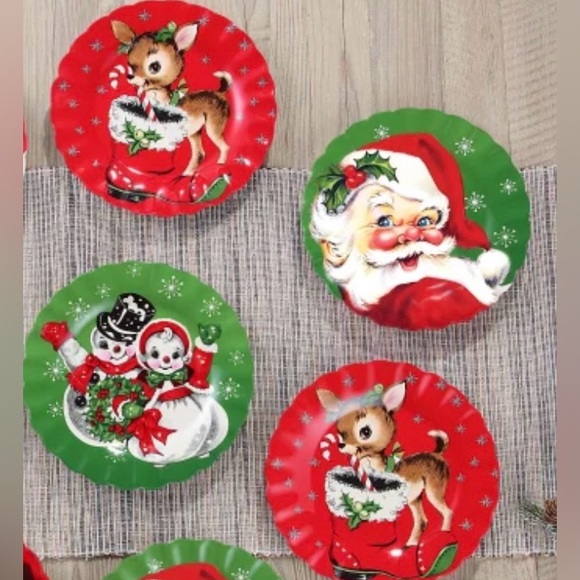 MR. CHRISTMAS Vintage Christmas Plates Set - NEW! Nicely in box. Gift ready. - Picture 3 of 7